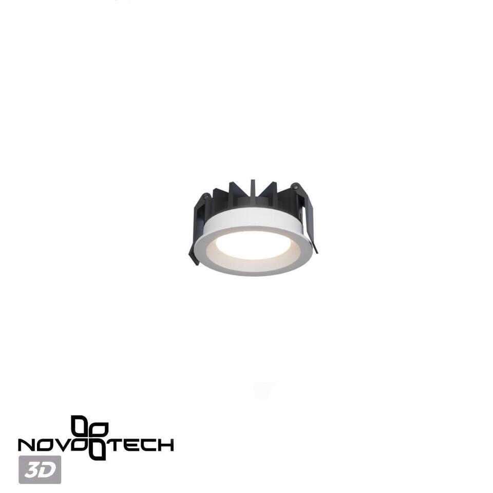 Фото №8  NOVOTECH 359842 WIR NT25 504 белый Светильник встраиваемый с переключателем цв. температуры IP44 LED 10W 220-240V 2700К\3200К\4000К FLUO