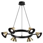 Превью фото №6  Подвесной светильник LUMION 8233/6 COMFI LN26 255 черный/золото, металл Подвесной светильник GU10 LED 6*7W 220V LAMINA