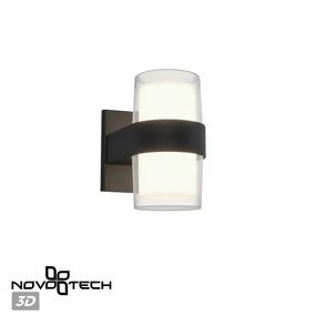 Фото NOVOTECH 359298 STREET NT24 774 черный Светильник ландшафтный настенный IP65 LED 16W 4000K 175-265V OPAL