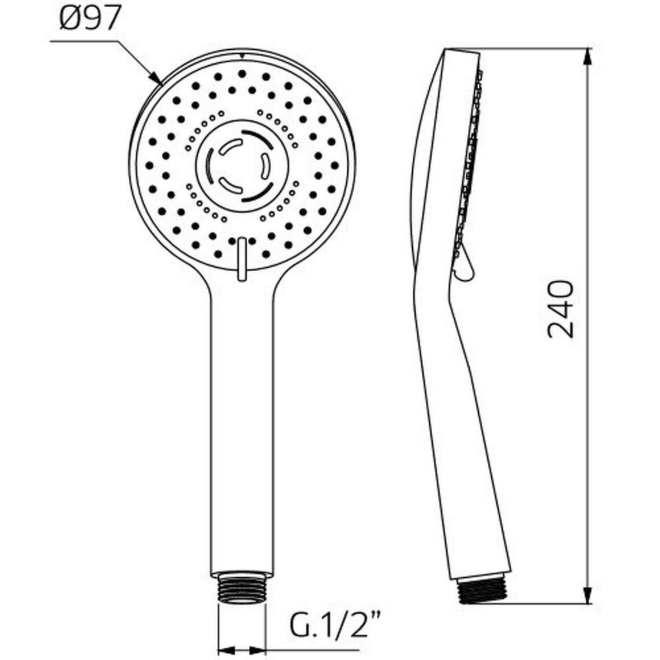 Фото №2  991112XX Palazzani душевая лейка с 3-мя режимами Золото глянцевое, 53/06Q