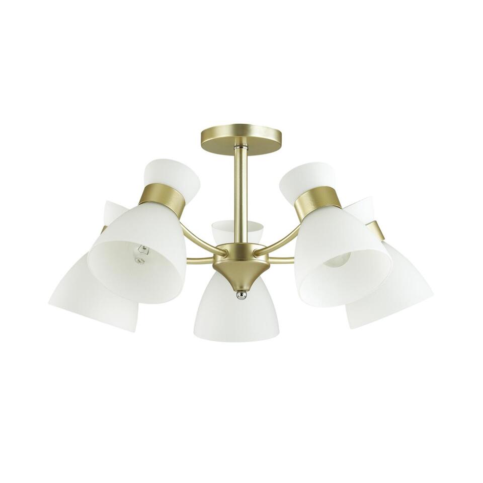 Фото №4  Люстра LUMION 4535/5C COMFI LN26 114 матовое золото Люстра потолочная E27 5*60W 220V WILMA