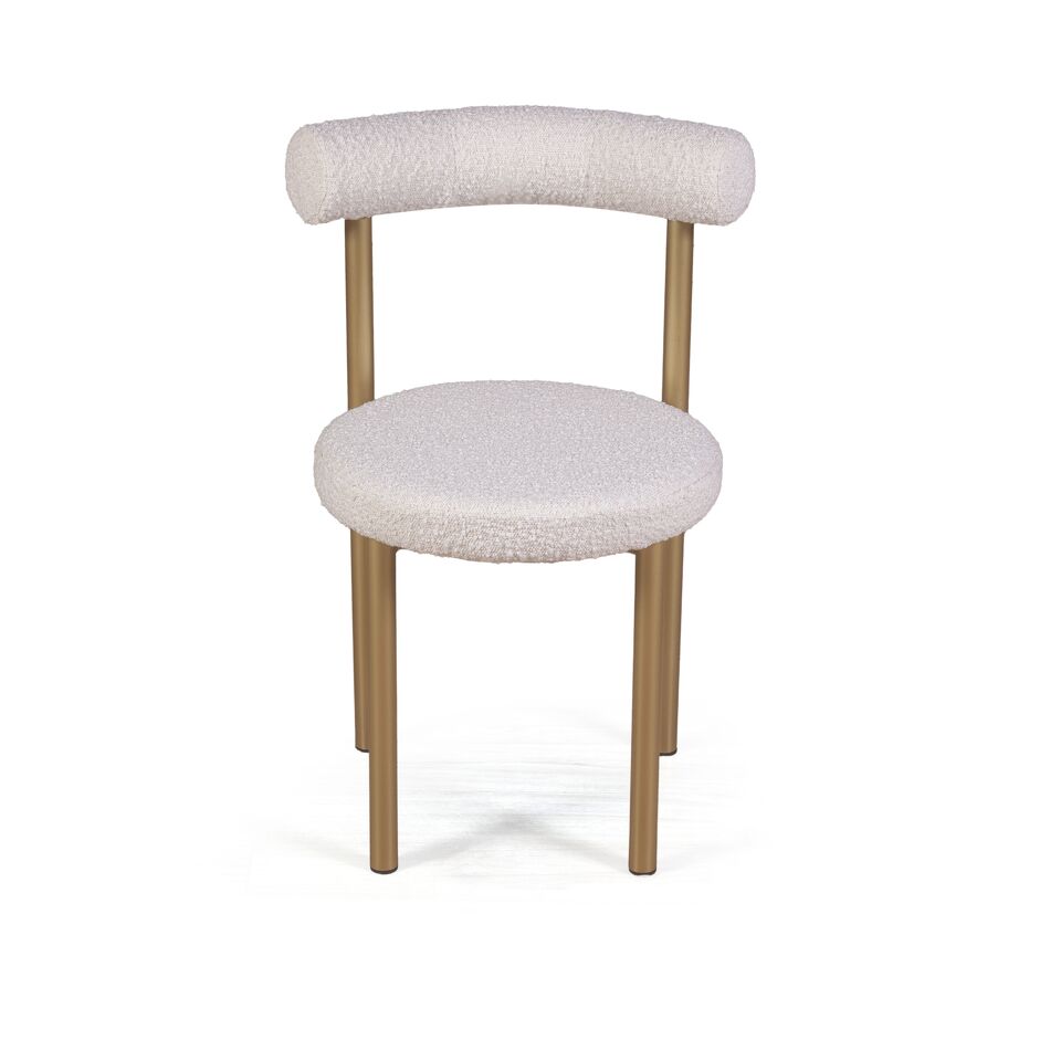 Фото №9  Top concept Стул Бигги, букле Turin ivory / опоры золото