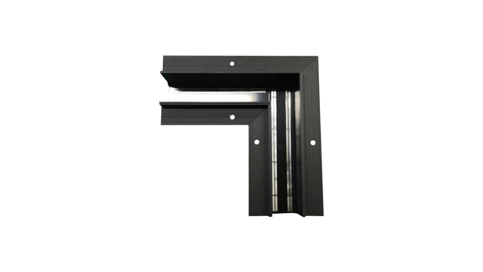 Фото №1  SWG PRO Коннектор угловой потолочный встраиваемый SY Черный Муар SY-601901-RC-CN-1-BLMR- PCB Серебро