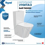 Превью фото №2  Унитаз Teymi Унитаз напольный Solli безободковый, сиденье Дюропласт микролифт T40203
