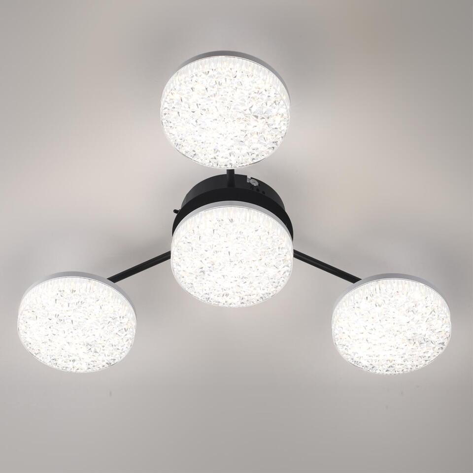 Фото №12  Люстра LUMION 8236/4CL LEDIO LN25 000 черный, металл/акрил Люстра потолочная с ПДУ LED 55W 3000-6000К 220V DIDANA