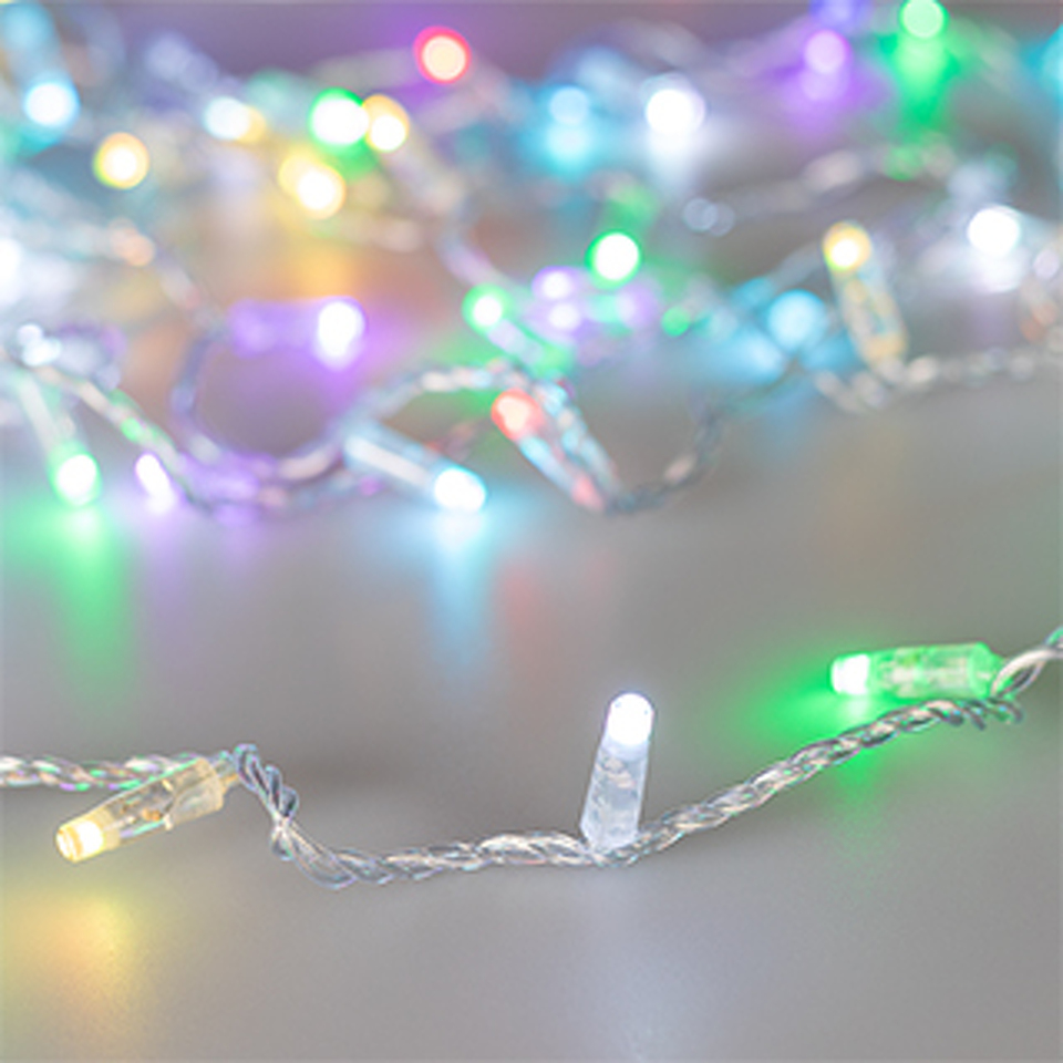 Фото №1  Ardecoled Светодиодная гирлянда ARD-STRING-CLASSIC-20000-CLEAR-200LED-SYNC RGB (230V, 13W) ( IP65)