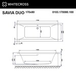 Превью фото №3  Ванна WHITECROSS Savia Duo 170x80 "SOFT" (белый)