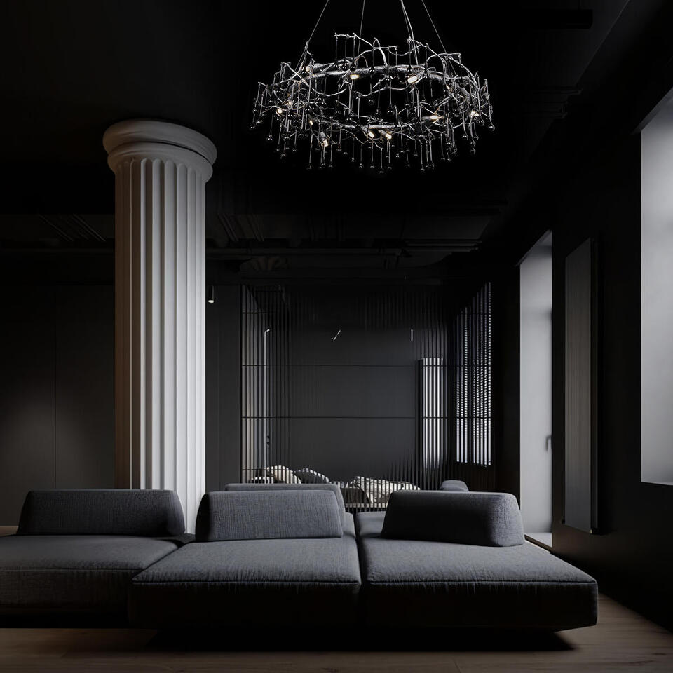 Фото №9  Люстра 10068/1000 BK Подвесная люстра LOFT IT Bijout