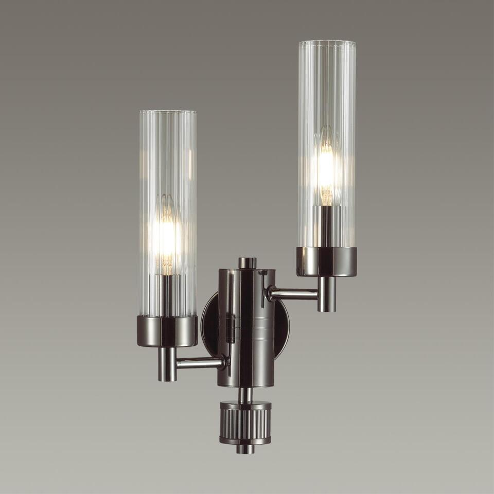 Фото №3  LUMION 5275/2W CLASSI LN26 103 черный хром Бра E14 2*40W 220V KAMILLA
