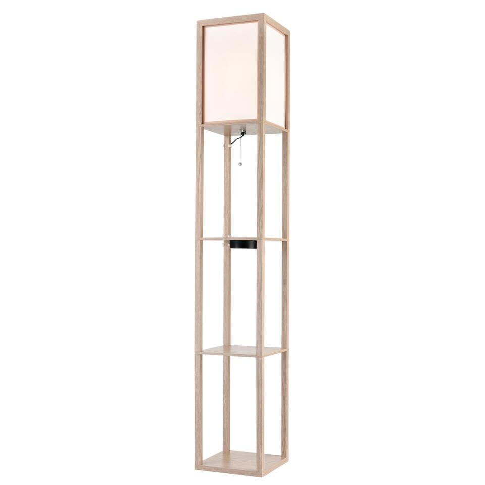 Фото №12  Торшер LUMION 8091/1F COMFI LN26 459 дерево/белый, дерево/текстиль Торшер Е27 1*60W 220V PRACTIC