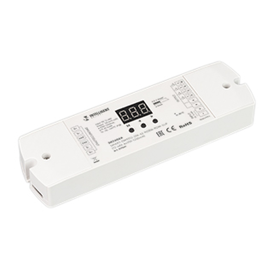 Фото №1  IARL INTELLIGENT ARLIGHT Декодер SMART-DMX512-204-62-RGBW-RDM-SUF (12-48V, 4x350-1200mA) ( IP20 Пластик, 5 лет)