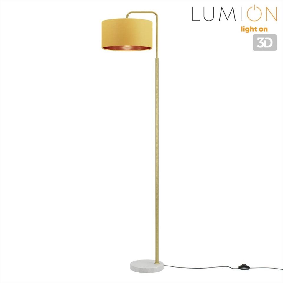 Фото №8  Торшер LUMION 8072/1F NEOCLASSI LN26 464 золото/желтый,  металл/камень/текстиль Торшер E27 1*60W 220V VELVETA
