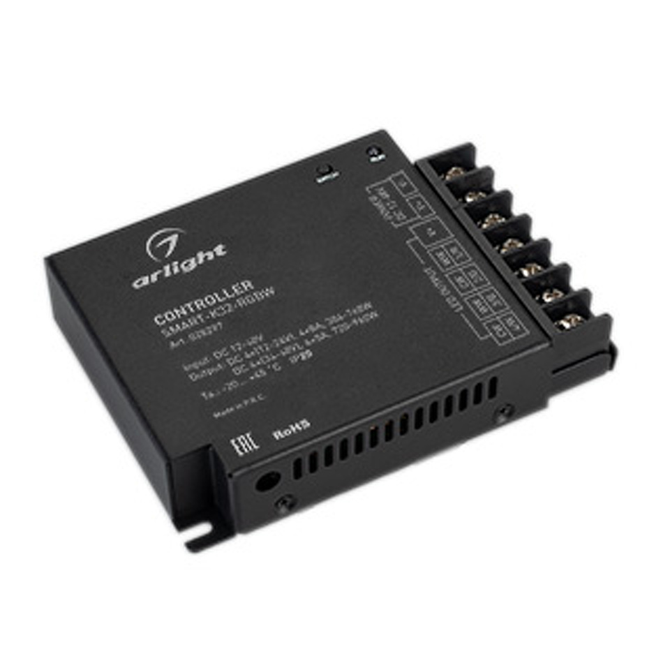 Фото №1  Arlight Контроллер SMART-K32-RGBW (12-48V, 4x8A, 2.4G) ( IP20 Металл, 5 лет)