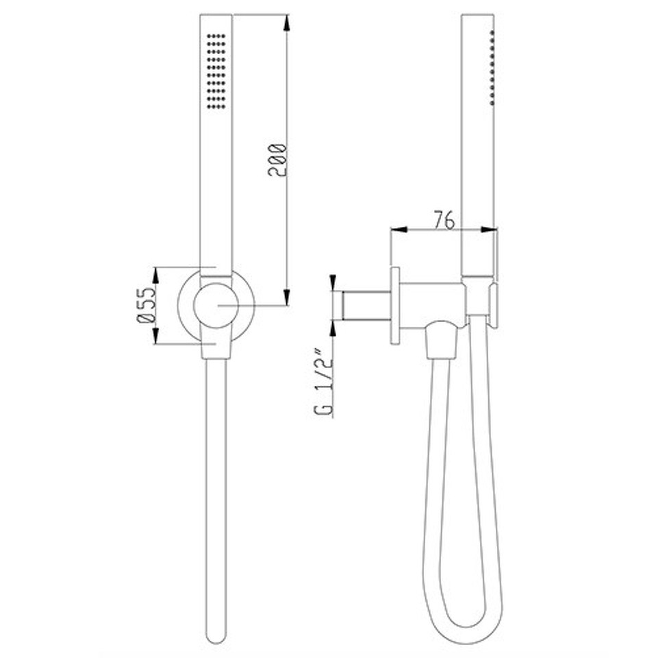 Фото №3  SD014A03Q AQUAelite Metal 316 душевой гарнитур из нержавеющей стали Нержавеющая сталь шлиф., 03Q/5353