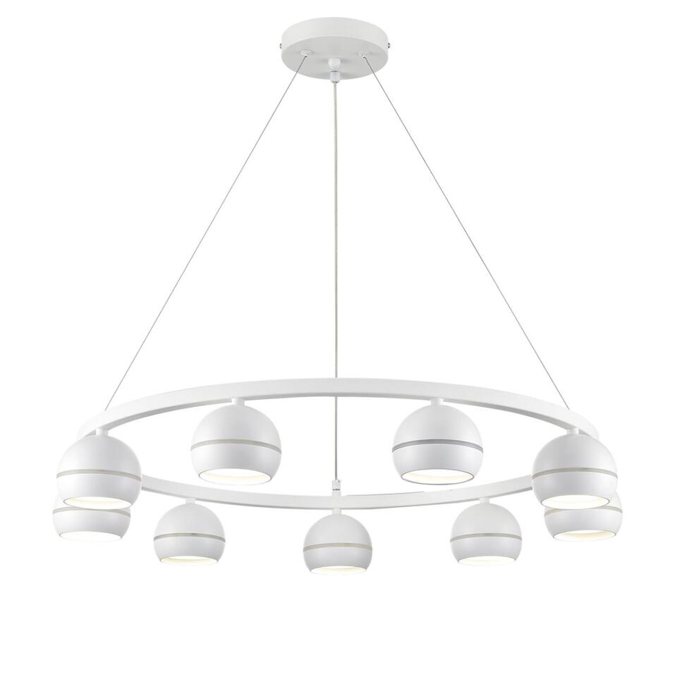 Фото №8  Подвесной светильник LUMION 8254/9 COMFI LN26 246 белый металл Светильник подвесной LED GX53 8*7W 220V LUAZANA