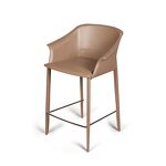 Превью фото №1  Top concept Стул полубарный Джио, кожа хаки-тауп