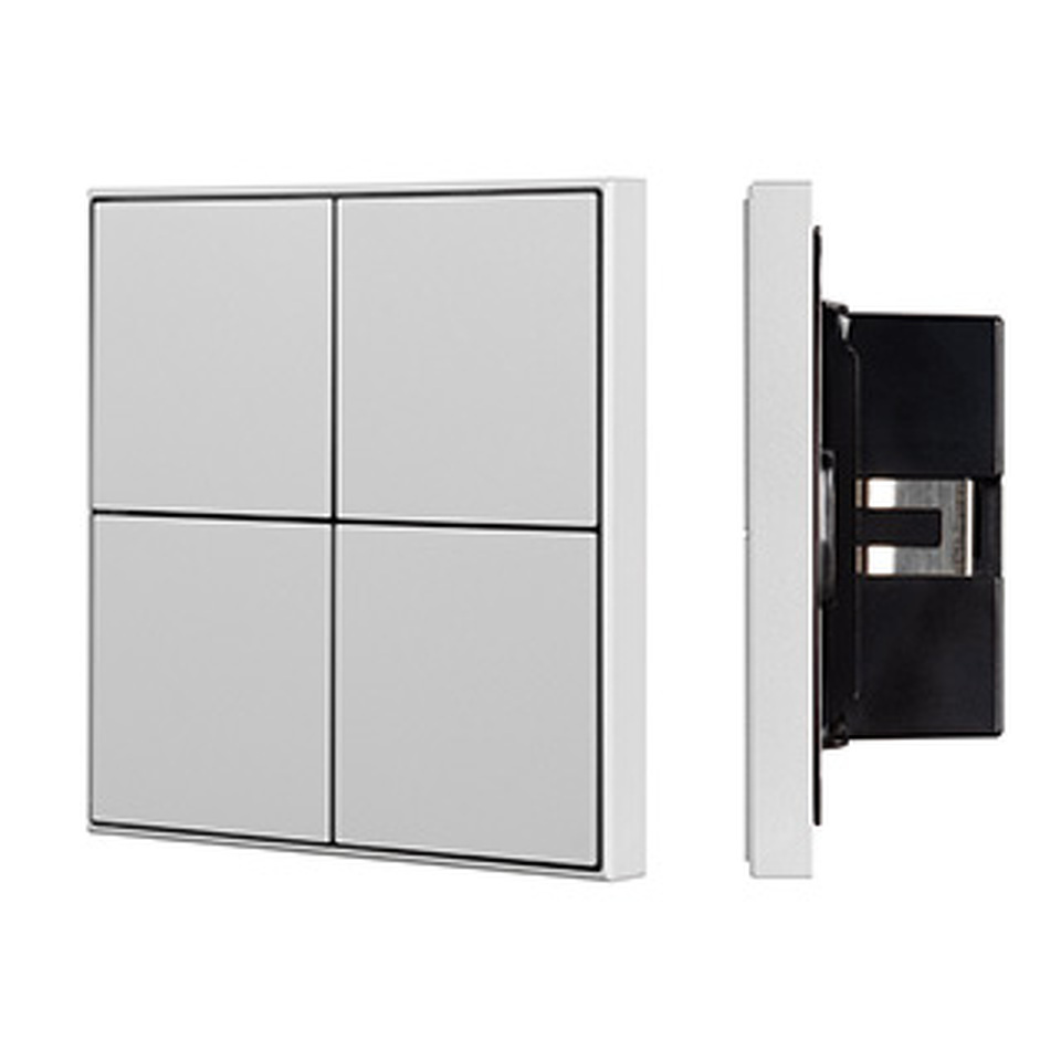 Фото №1  IARL INTELLIGENT ARLIGHT Кнопочная панель KNX-304-23-IN Silver (BUS, Frame) ( IP20 Металл, 2 года)