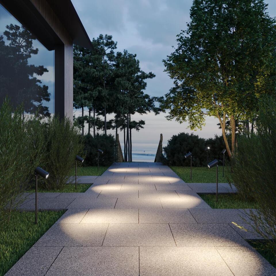 Фото №9  NOVOTECH 359713 STREET NT25 788 черный Светильник грунтовый с переключ. цв. температуры и мощности IP65 LED 3/6/9W 85-265V 2700К\3200К\4000К LANDSCAPE