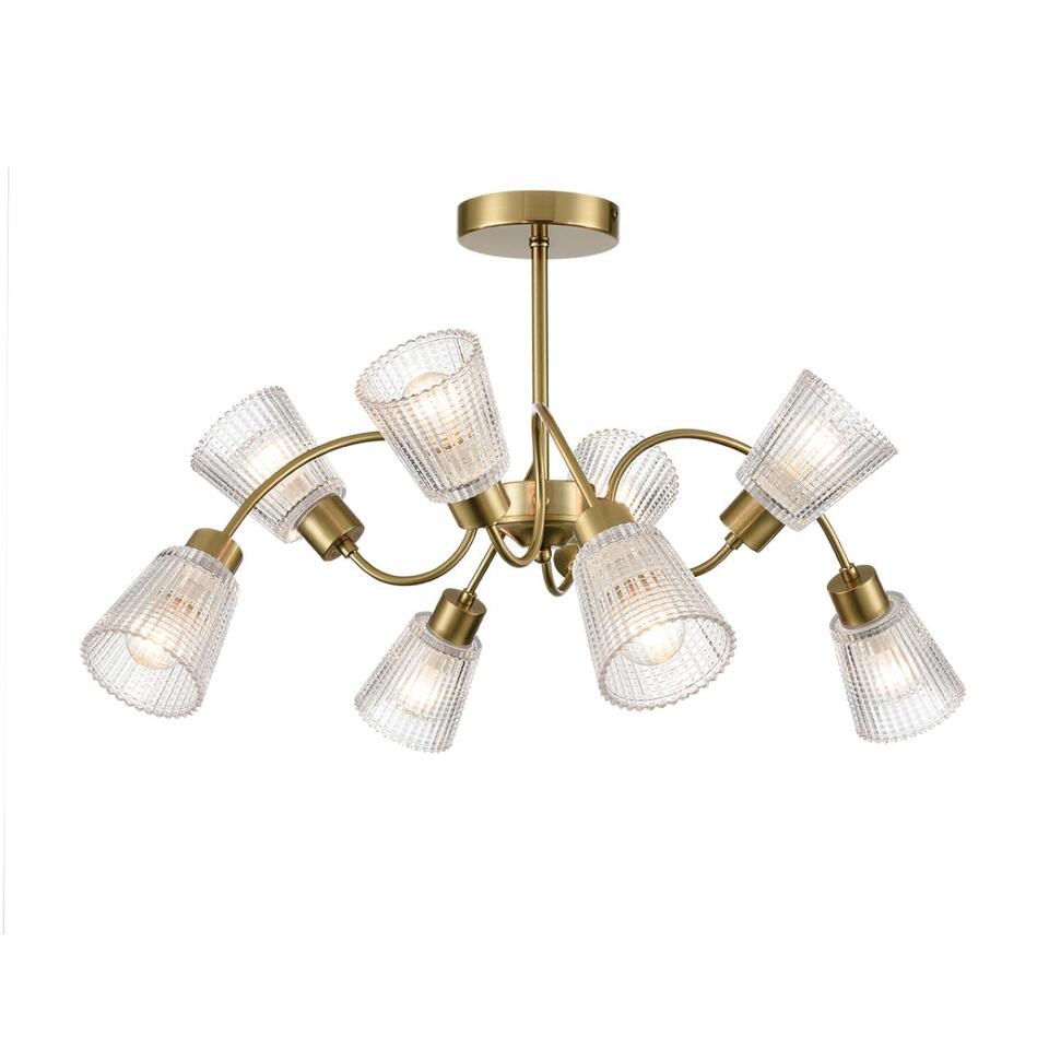 Фото №10  LUMION 8154/8C COMFI LN26 108 медный/прозрачный, металл/стекло Потолочный светильник Е14 8*40W 220V IMANA