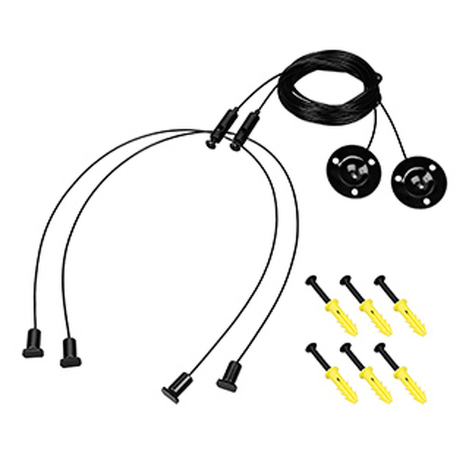 Фото №1  Arlight Подвес LINE-6070 2x4m Set BLACK (Pad 9x2mm) ( Металл)