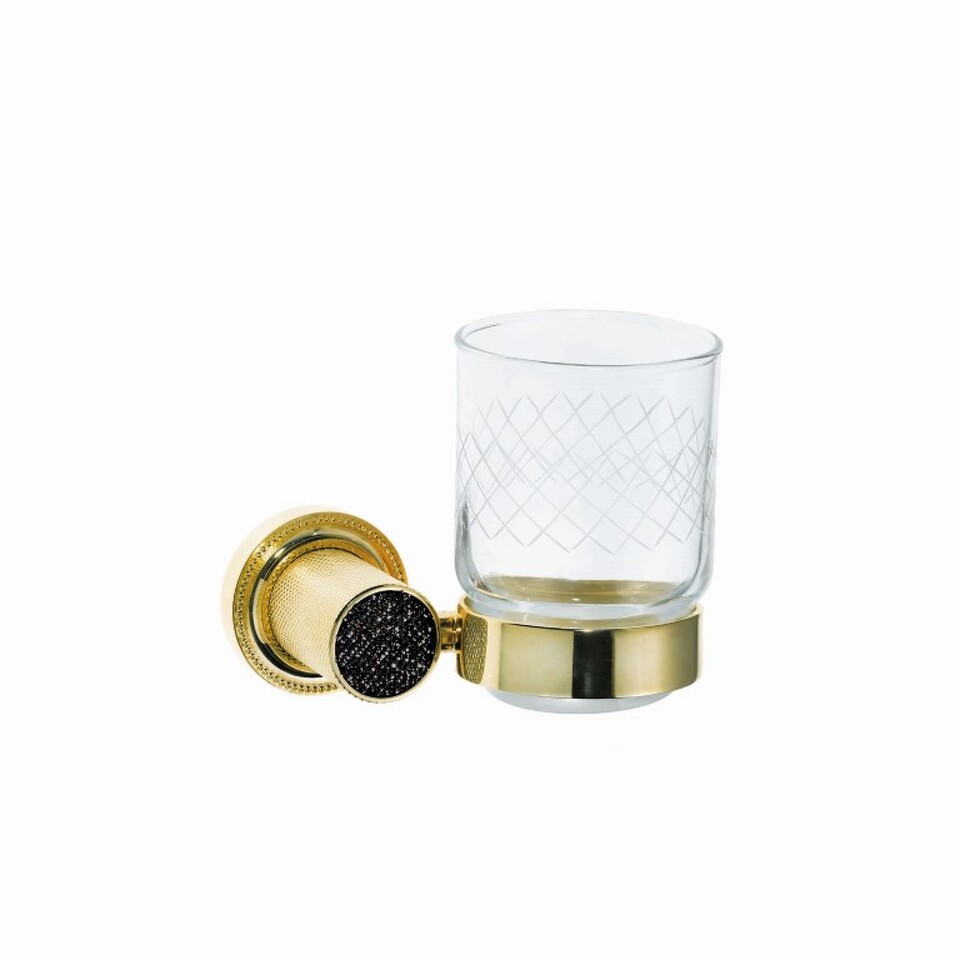 Фото №2  Boheme Стакан настенный ROYALE CRISTAL BLACK GOLD