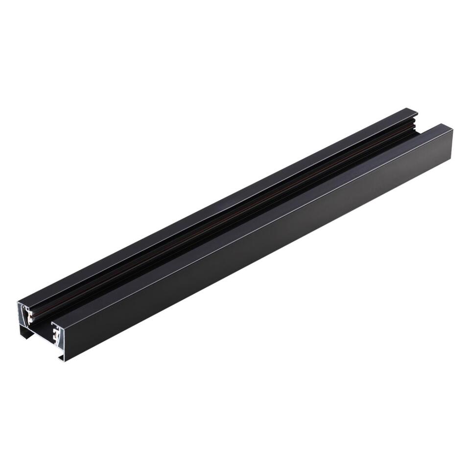 Фото №3  NOVOTECH 135138 PORT NT22 196 черный Шинопровод однофазный двухжильный (универсальный) с токопроводом и заглушкой, 2м IP20 220V