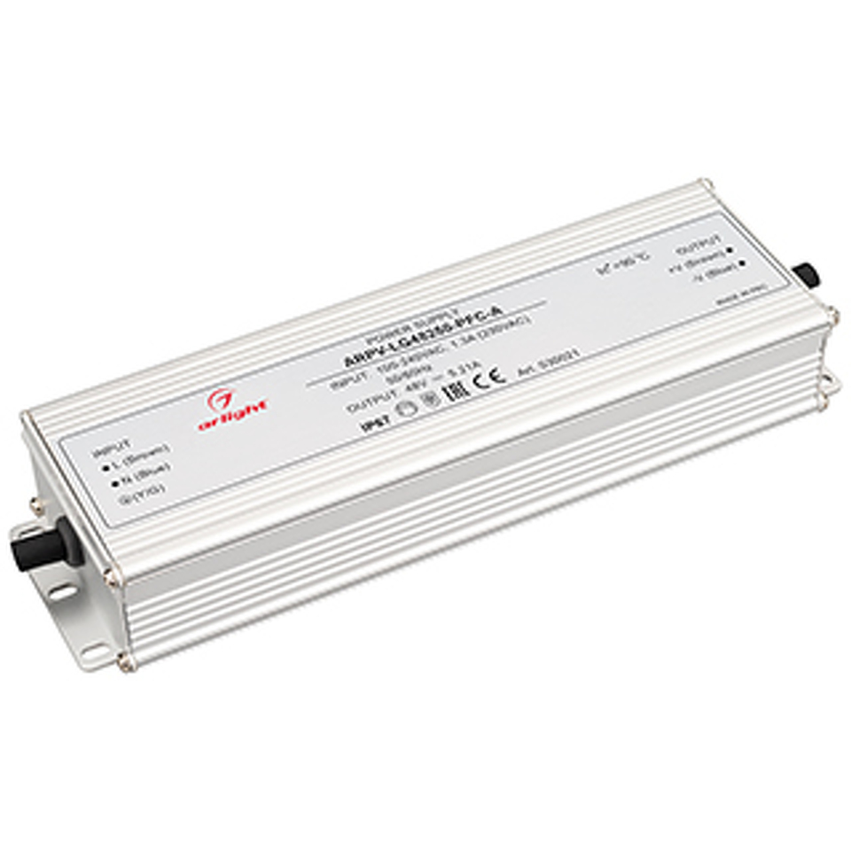 Фото №1  Arlight Блок питания ARPV-LG48250-PFC-A (48V, 5.21A, 250W) ( IP67 Металл, 5 лет)