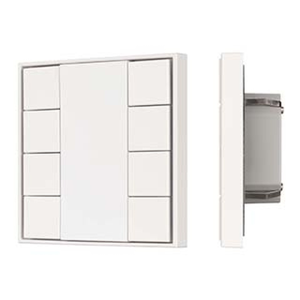 Фото №1  IARL INTELLIGENT ARLIGHT Кнопочная панель KNX-301-22-8-SH-IN White (BUS, Frame) ( IP20 Пластик, 3 года)