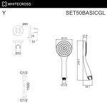 Превью фото №2  Душевой гарнитур точечный WHITECROSS SET50BASICGL (золото)