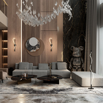 Превью фото №4  Торшер Напольный светильник (торшер) Maytoni MOD166FL-L15B3K