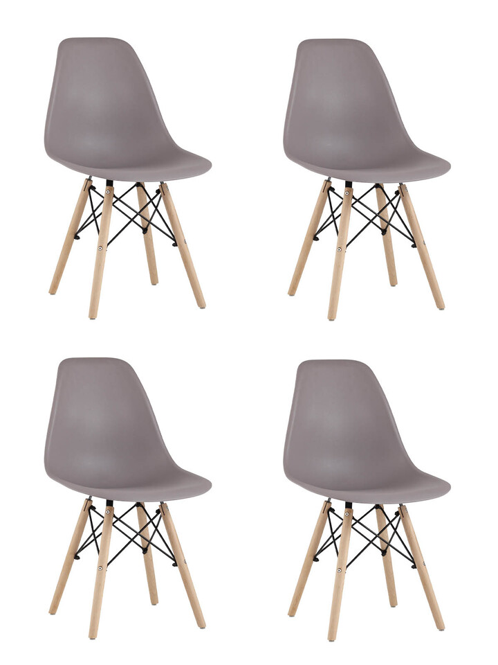 Фото №10  Стул Eames Style DSW темно-серый x4 (разборный каркас)