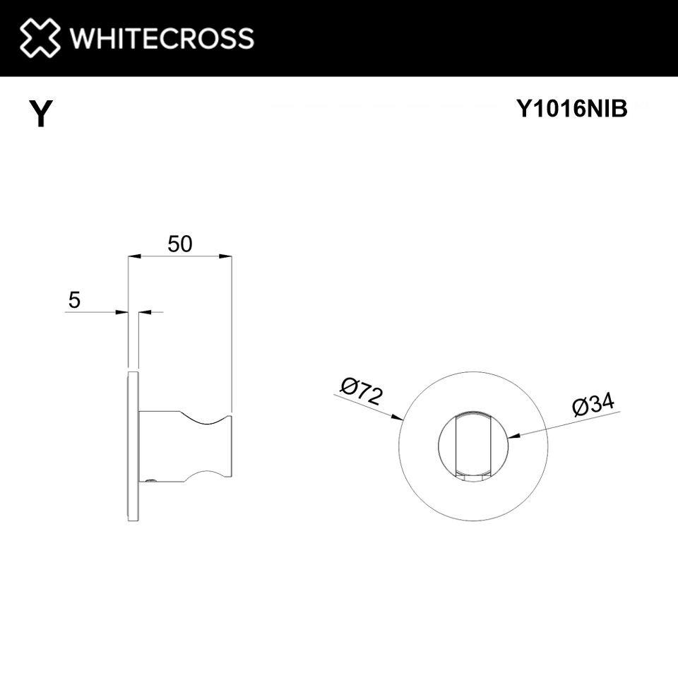 Фото №2  Кронштейн точечный WHITECROSS Y1016NIB (брашированный никель)