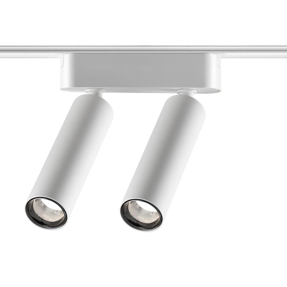 Фото №4  NOVOTECH 359087 SHINO NT23 182 белый Трековый светильник для низков. шинопровода IP20 LED 4000K 2*7W 48V 1260Лм SMAL