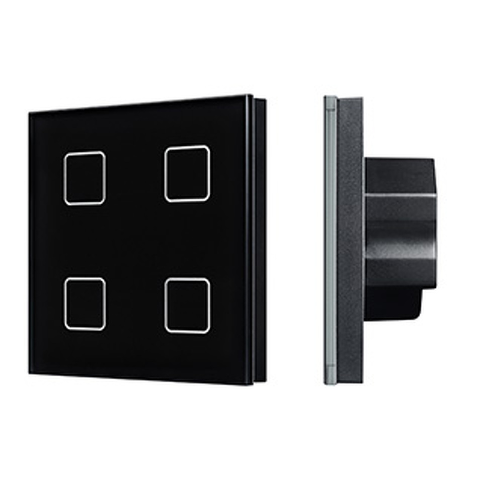 Фото №1  Выключатель IARL INTELLIGENT ARLIGHT Сенсорная панель DALI-301-11-IN Black (BUS/24V, Backlight) ( IP20 Пластик, 5 лет)