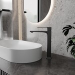 Превью фото №5  Teymi Смеситель для раковины Lori высокий, графит матовый T10261