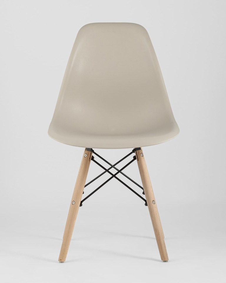 Фото №10  Стул Eames Style DSW бежевый x4 (разборный каркас)