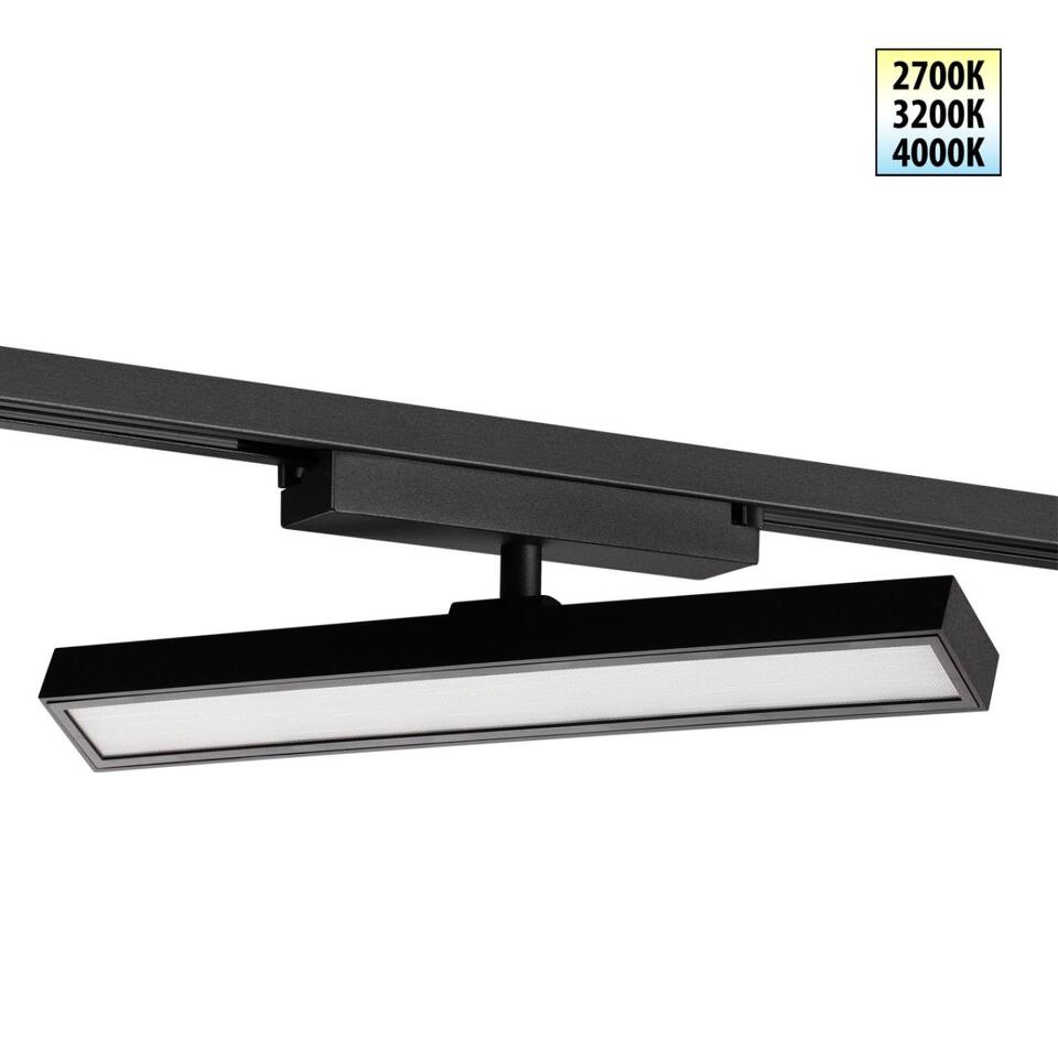 Фото №7  NOVOTECH 359772 PORT NT25 242 черный Светильник однофазный двухжильный трековый с переключ. цв. температуры IP20 LED 18W 180-265V 2700К/3200К/4000К STRATUS