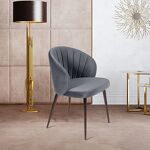 Превью фото №4  Top concept Стул Монблан, бархат светло-серый 26 / черный конус