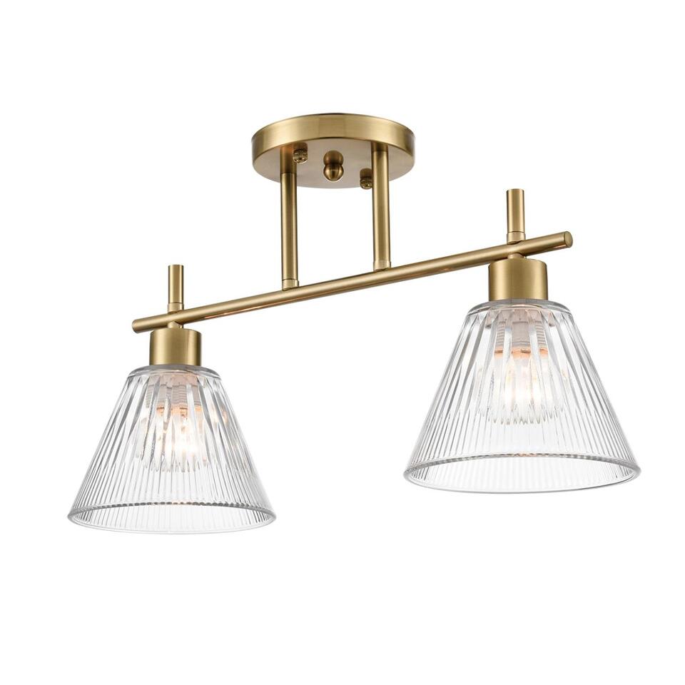 Фото №9  LUMION 8188/2C COMFI LN26 218 латунь/прозрачный, металл/стекло Потолочный светильник E27 2*60W 220V VIVIAN