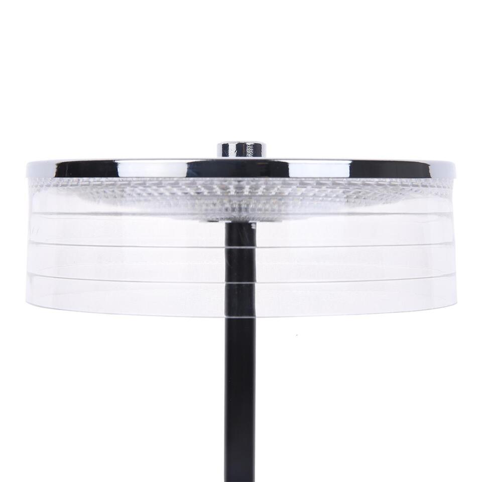 Фото №8  Настольная лампа LUMION 8203/1TL LEDIO LN26 531 серебро/черный/прозрачный, металл/акрил Настольная лампа LED 7W 4000К 220V SATIANA