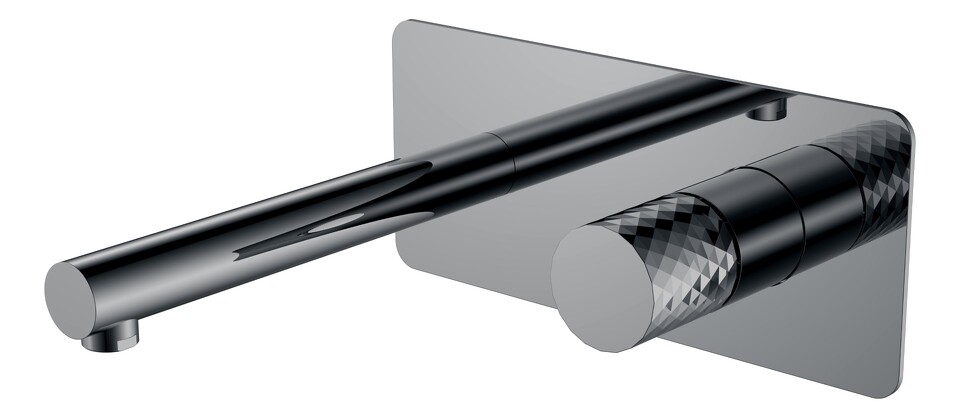 Фото №2  Boheme Смеситель STICK из стены Shine Gun Metal DIAMOND