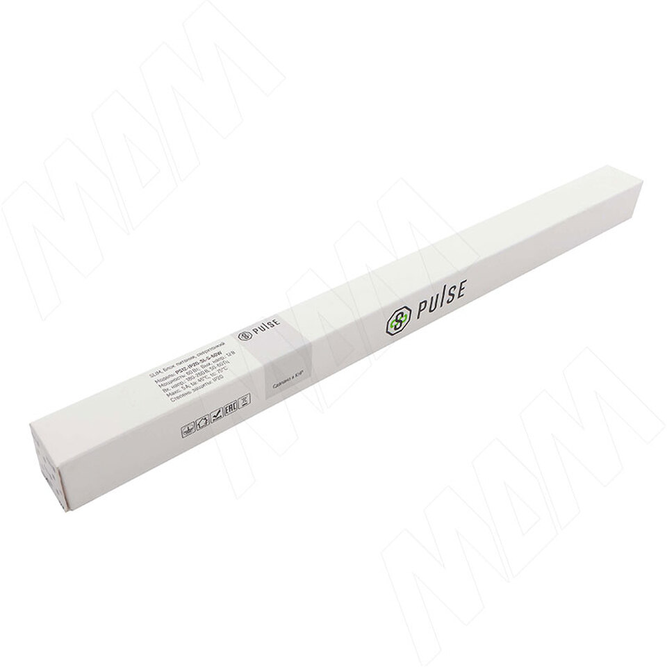Фото №3  PULSE СЛИМ Блок питания AC-230/DC-12V, сверхтонкий, IP20, 60W, SLIM (PS12-IP20-SL-S-60W)