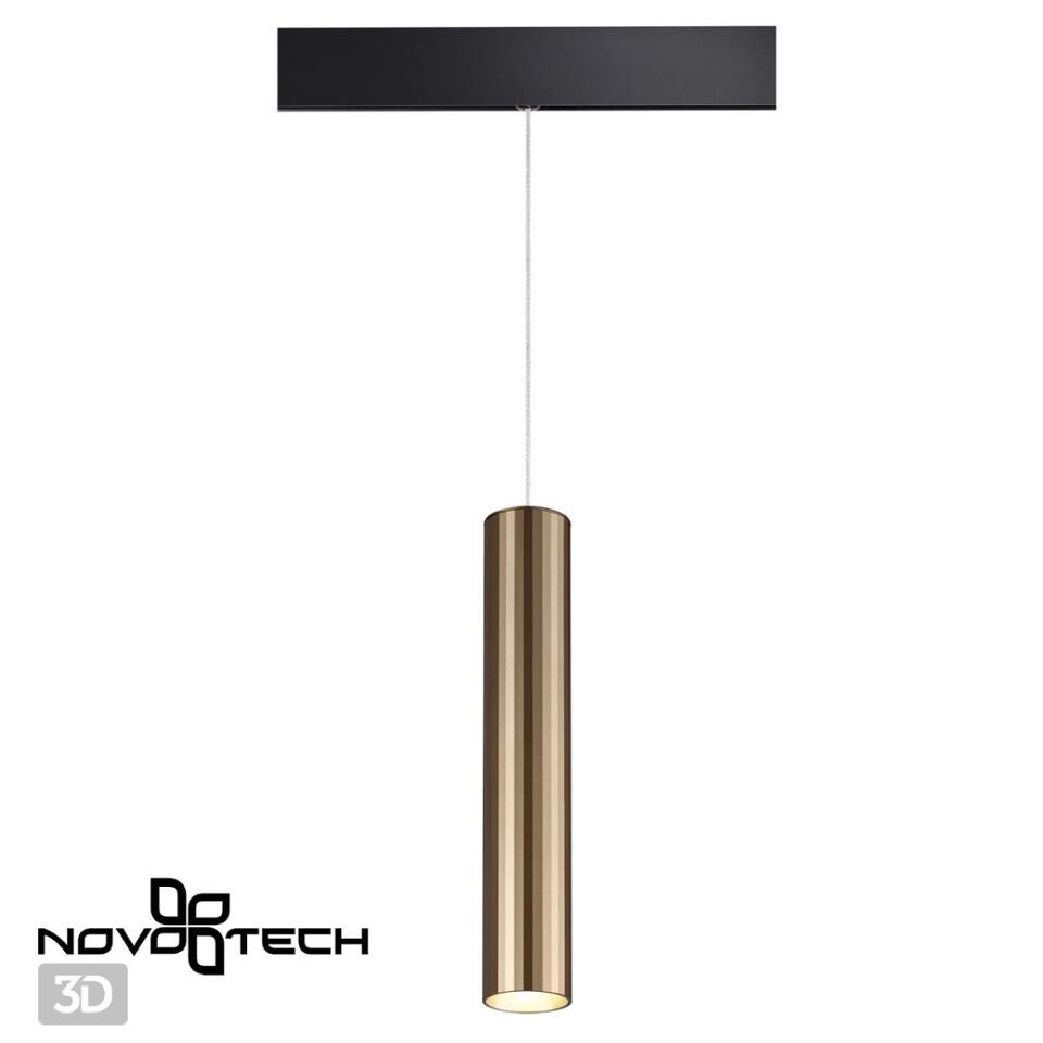 Фото №7  NOVOTECH 358990 SHINO NT22 161 бронза светлая/черный Трековый светильник для низковольного шинопровода, провод 0,8м IP20 LED 4000K 20W 48V FLUM