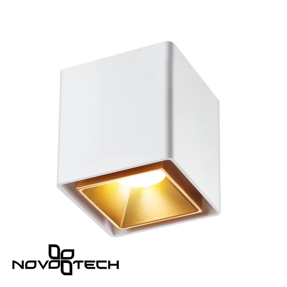 Фото №3  NOVOTECH 358488 OVER NT20 388 белый/золото Светильник накладной IP20 LED 4000K 10W 220V RECTE