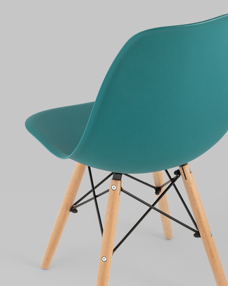 Фото №10  Стул Eames Style DSW темно-бирюзовый x4 (разборный каркас)