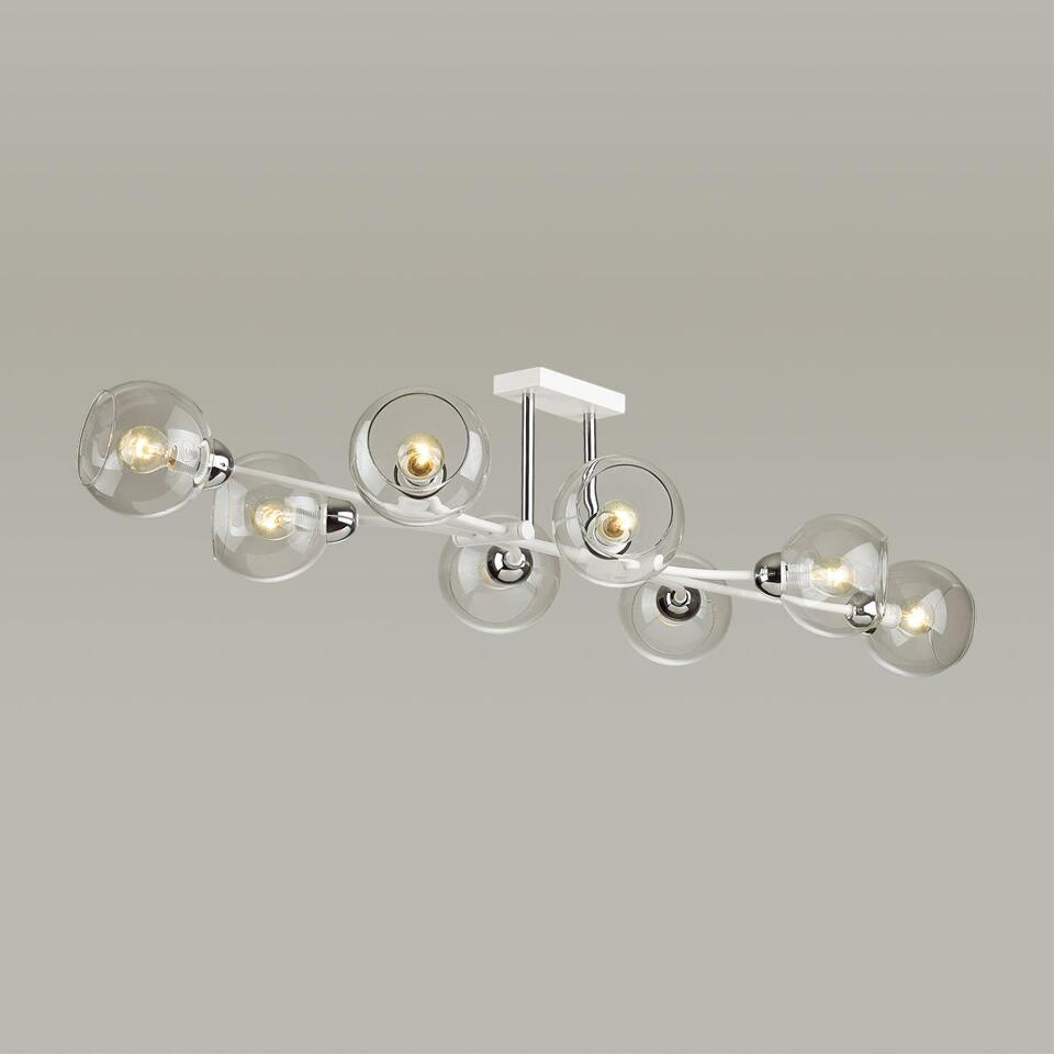 Фото №4  Люстра LUMION 4517/8C MODERNI LN26 222 белый, хром Люстра потолочная E14 8*40W 220V ALANA