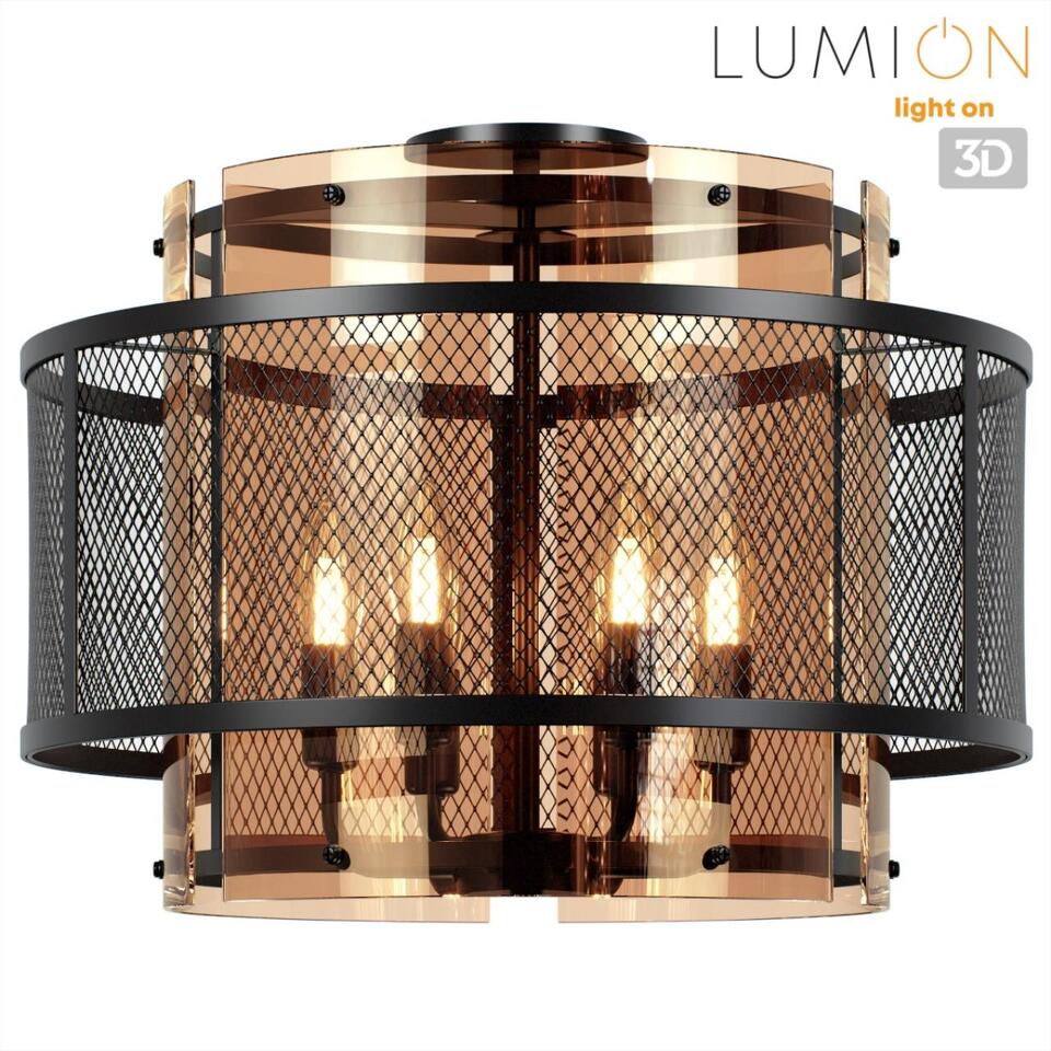 Фото №7  Люстра LUMION 8007/6C MODERNI LN26 296 черный/черный, золотой металл/металл, стекло Люстра потолочная Е14 6*40W 220V ZARINA