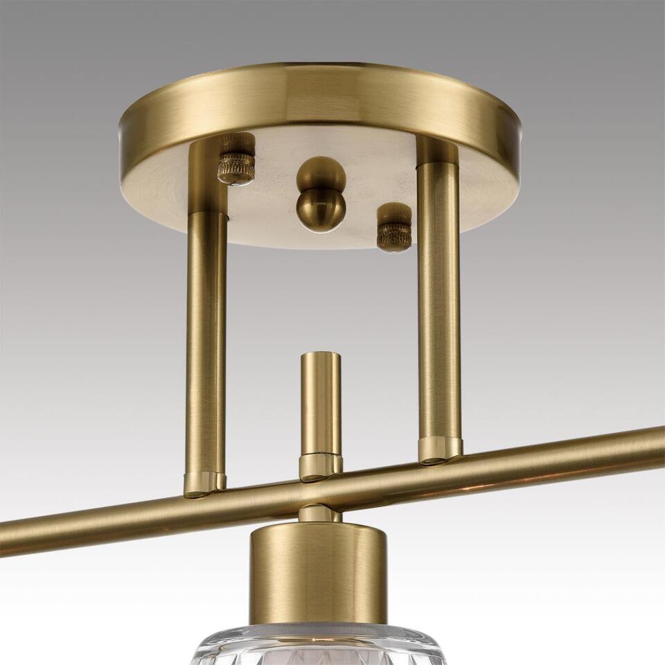Фото №9  LUMION 8188/3C COMFI LN26 218 латунь/прозрачный, металл/стекло Потолочный светильник E27 3*60W 220V VIVIAN