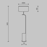 Превью фото №6  Торшер Напольный светильник (торшер) Maytoni MOD437FL-03B
