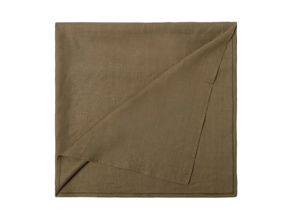 Фото №3  OGOGOHOME Скатерть льняная Linen collection khaki 145х250 см